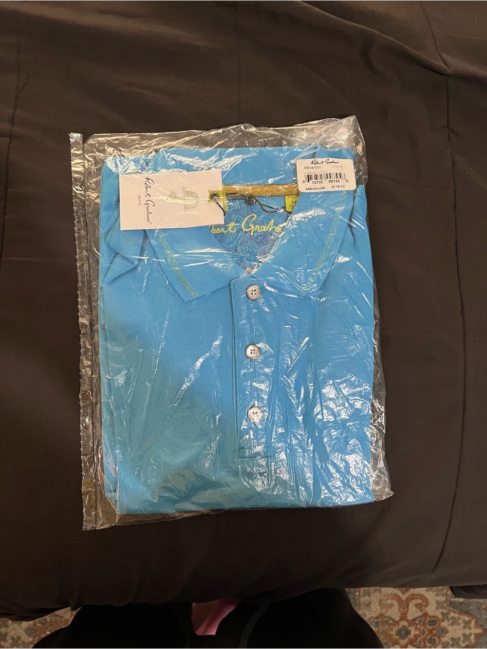 Robert Graham Men's Blue Polo Shirt